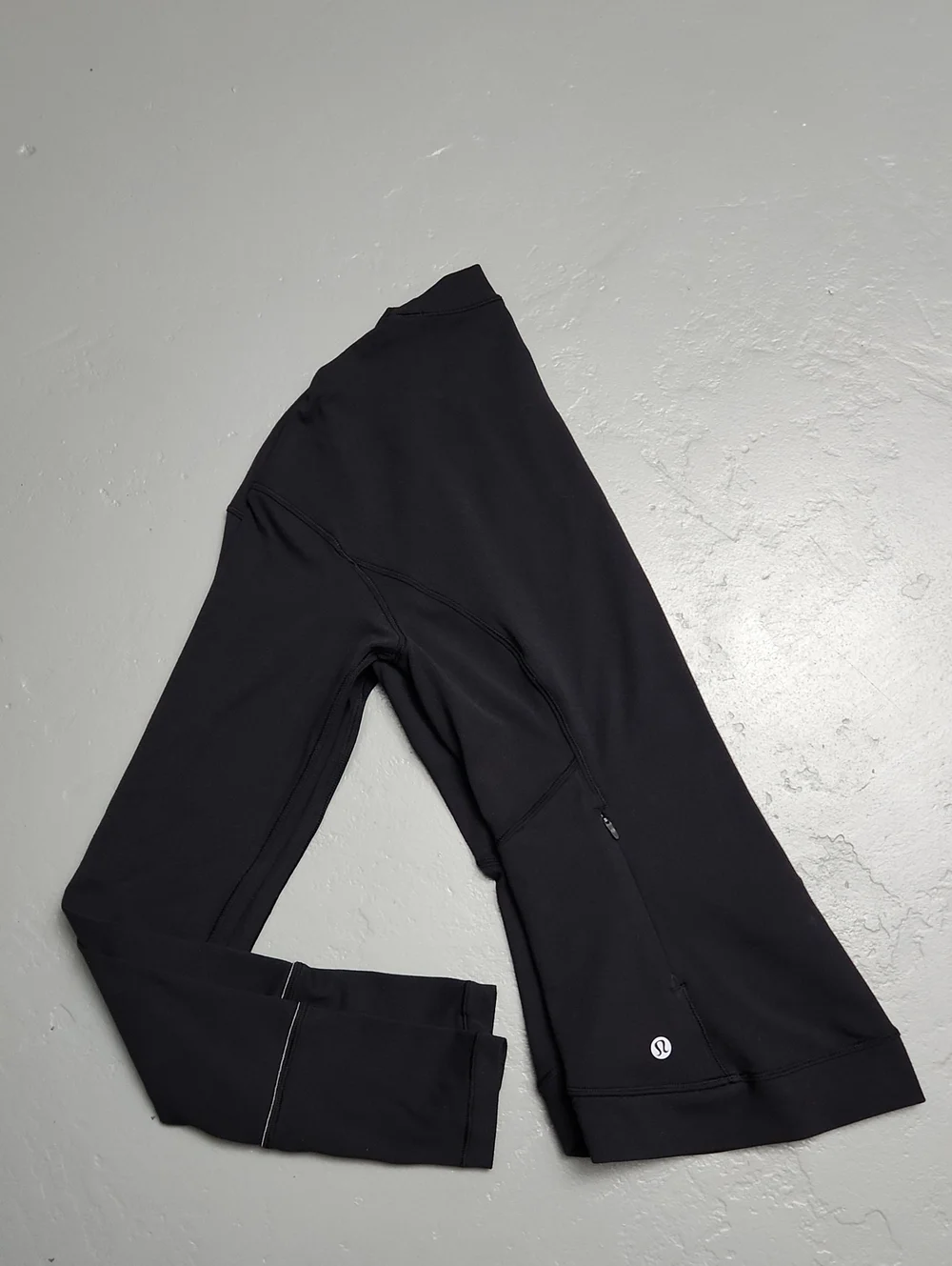 ❤️LuLuLemon Close To Crossing LS Black RULU Running Top Crop Wrap Hem Women XS